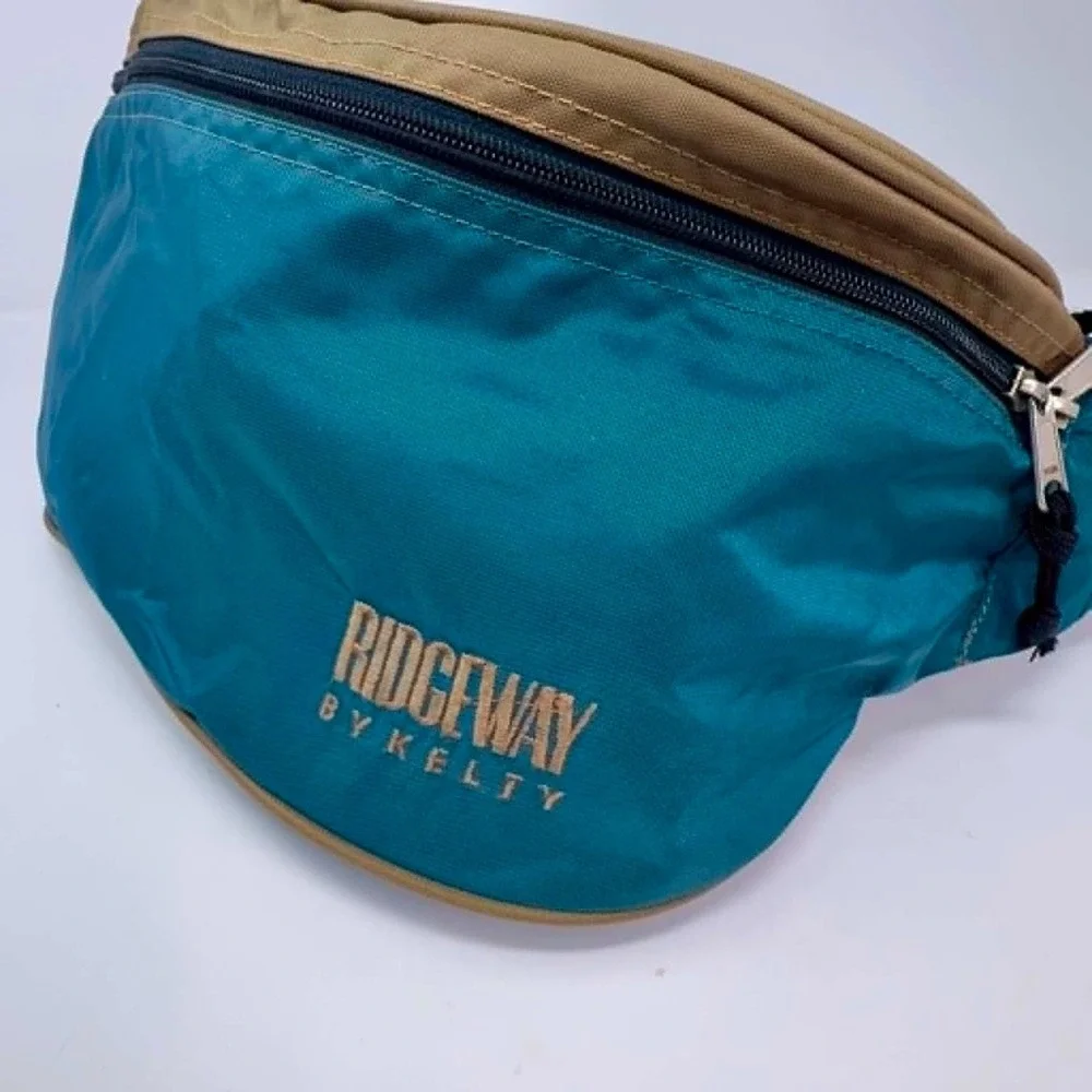 Kelty Caboose Fanny Pack Belt Bag Waist Bag Green Tan‎ Outdoor Travel Hiking
